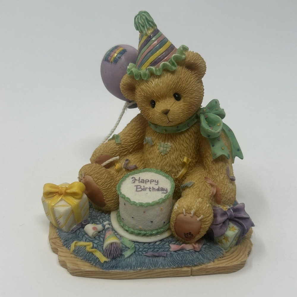 Cherished Teddies Frosting On The Birthday Cake Celebrating Bear 1997